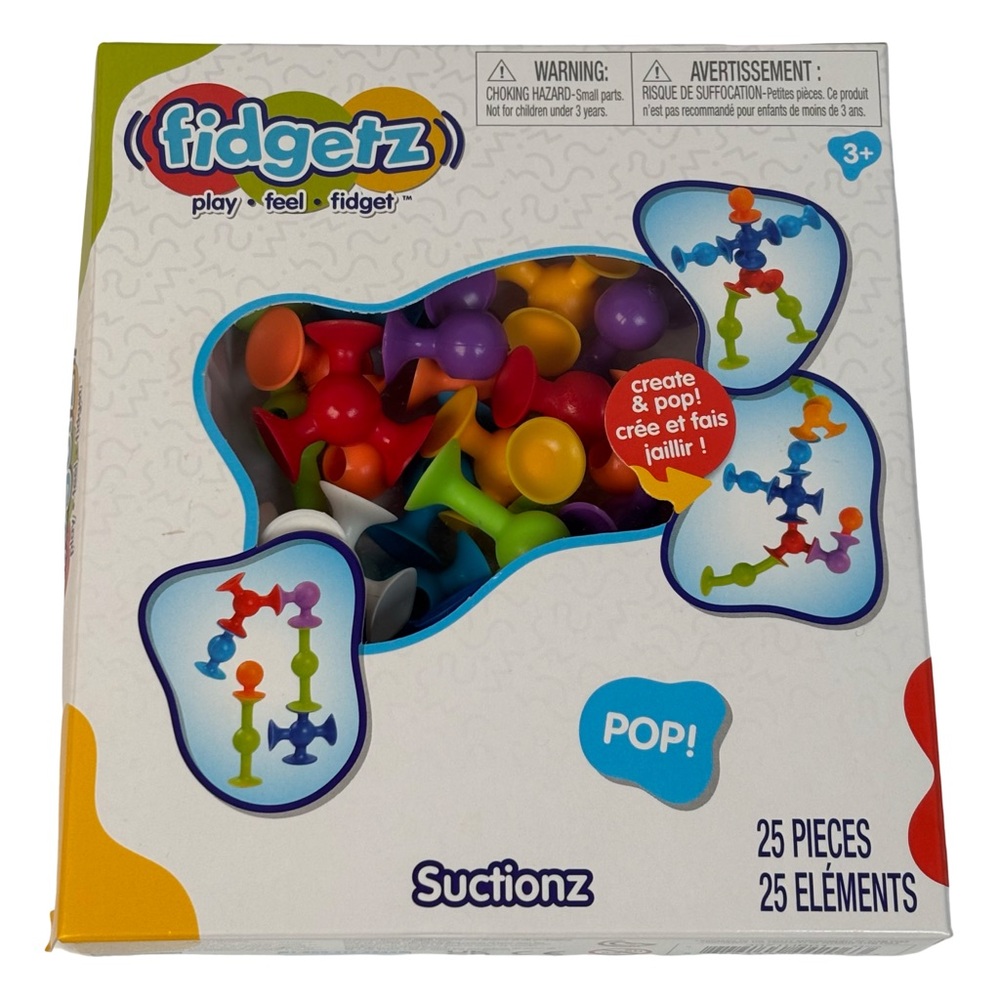 Just Play Fidgetz Suctionz Fidget Toys, Anxiety and Stress Relief Toys Ages 3+